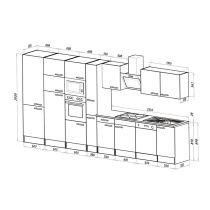 Yorki 430 konyhabútor felülfagyasztós hűtős kivitelben