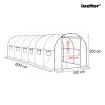 Fóliasátor 200x300x600 cm erősített vázzal+fólia