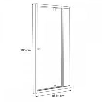 Flexi állítható zuhanyajtó 96-111x185 cm