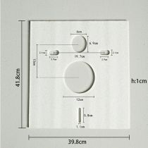 Zajszigetelő fali wc-hez és bidé-hez 39x42x1 cm