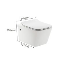 Tina fali rimless WC soft close ülőkével