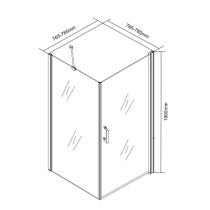 Monica 80x80 cm szögletes zuhanykabin zuhanytálca nélkül