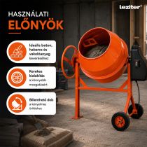 Mixer 120 betonkeverő 220V 450W 120 l