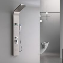 Alegro Silver hidromasszázs zuhanypanel, rozsdamentes acél