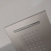 Alegro Silver hidromasszázs zuhanypanel, rozsdamentes acél