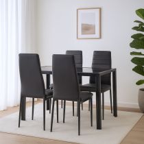 Tino NOVA Étkezőszék, fekete színben