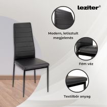 Tino NOVA Étkezőszék, fekete színben