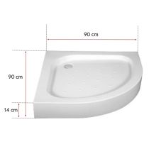 Klonberg 90x90 Íves akríl zuhanytálca 90x90 cm