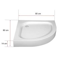 Klonberg 80x80 Íves akríl zuhanytálca 80x80 cm