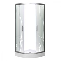 Spirit Bamboo 90x90 cm íves zuhanykabin zuhanytálcával