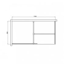 Walker 90x195 cm Walk in zuhanyfal