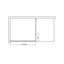 Walker 80x195 cm Walk in zuhanyfal