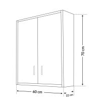 Nerva 60 fali szekrény 2 ajtóval, sonoma tölgy