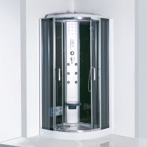 Vital Black 80x80 cm íves hidromasszázs zuhanykabin