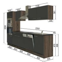 Yorki 280 konyhabútor sütős és mikrohullámű sütős kivitelben