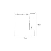 Bianca Plus 85 felsőszekrény, aida dió színben, jobbos nyitásirány
