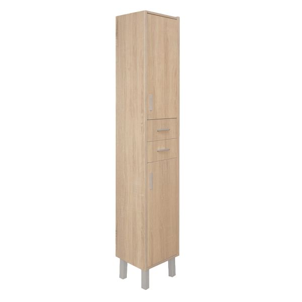 Nerva 35 magas szekrény 2 ajtóval, 2 fiókkal, sonoma tölgy