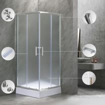 Spirit Matt 90x90 cm szögletes zuhanykabin, zuhanytálcával