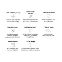Spirit Mátrix 80x80 cm szögletes zuhanykabin zuhanytálca nélkül