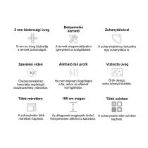 Marco Black II 80x80 cm zuhanykabin zuhanytálcával