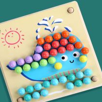 Képkirakó golyókkal Montessori fajáték