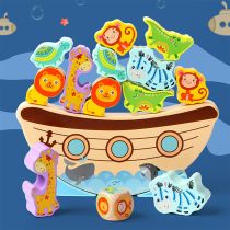 Egyensúlyozó fejlesztő fajáték, bárka állatokkal