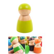 12 barát színes Montessori fafigura
