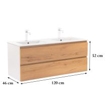 Vario Pull 120 alsó szekrény mosdóval