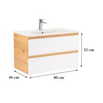 Vario Forte 80 alsó szekrény mosdóval