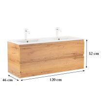 Vario Forte 120 alsó szekrény mosdóval