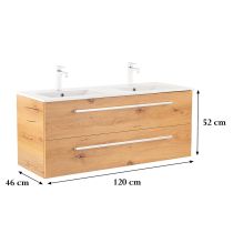 Vario Clam 120 alsó szekrény mosdóval