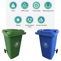 Hulladéktároló 240L sárga