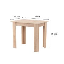 Yorki Standard étkezőasztal 86x60 cm sonoma tölgy