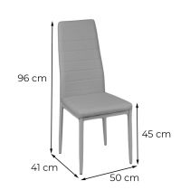 Verna 6+1 étkező garnitúra szürke-fekete