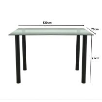 Mezza 4+1 étkező garnitúra fehér-fekete