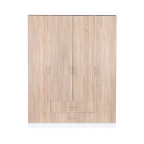 Miami gardróbszekrény 160x205 cm sonoma tölgy-fehér