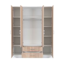 Miami gardróbszekrény 160x205 cm sonoma tölgy-fehér