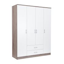 Miami gardróbszekrény 160x205 cm fehér-yorki tölgy