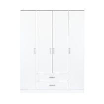 Miami gardróbszekrény 160x205 cm fehér-fehér