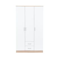 Miami gardróbszekrény 120x205 cm fehér-sonoma tölgy