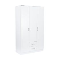 Miami gardróbszekrény 120x205 cm fehér-fehér