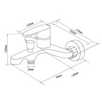 Colly kádtöltő csaptelep