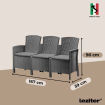 Lima 3 üléses kerti kanapé