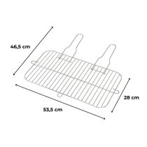 Grillrács szögletes 53,5x28 cm