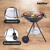 Faszenes kerti gömb grillsütő kerekes