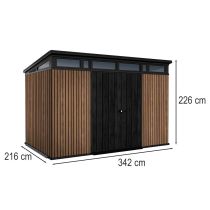 Signature PENT 11x7 műanyag kerti ház velencei barna