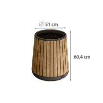 Deco henger alakú műanyag virágláda 81 L