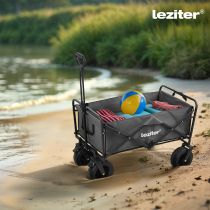 Összecsukható prémium kerti strandkocsi szürke