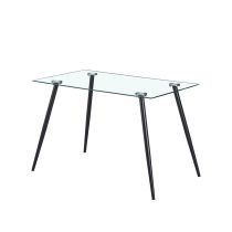 Lana 120 cm szögletes üveg étkezőasztal