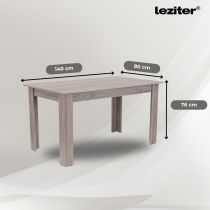 Leon 6+1 étkező garnitúra yorki tölgy-szürke